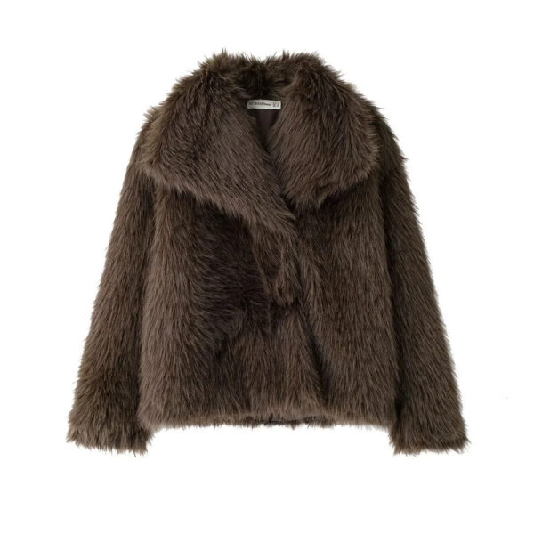 Women's Faux Fur Fluffy Jacket - Image 5