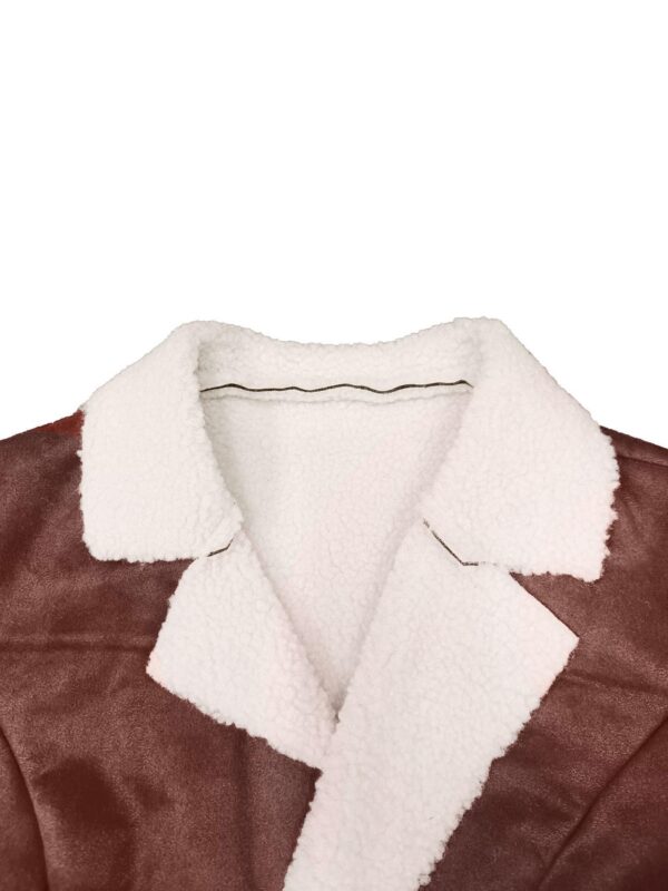 Cold-proof Warm Leather And Velvet Integrated Turn-down Collar Coat - Image 5