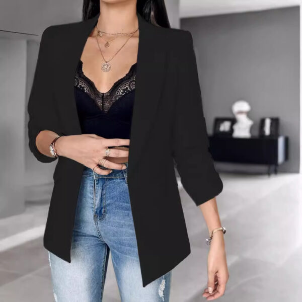 Long Sleeve Cardigan Suit Coat For Women - Image 9