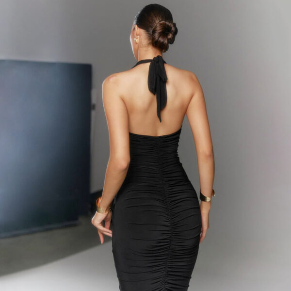 Women's Fashion V-neck Backless Lace-up Dress - Image 6