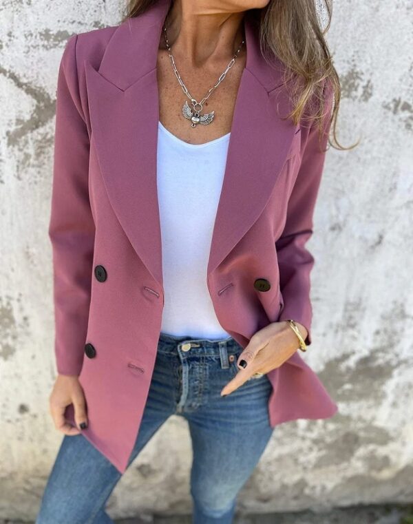 Urban Women's Fashion Lapel Long Sleeve Casual Jacket - Image 3