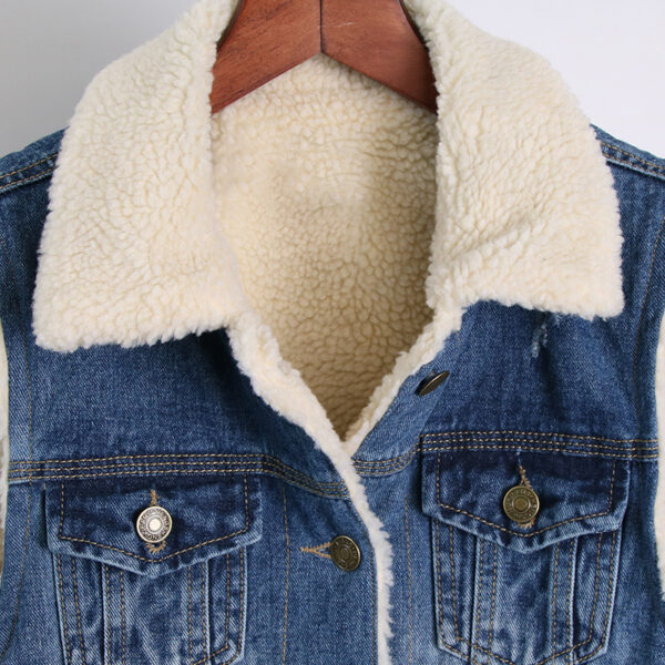 Autumn And Winter Korean Slim Fit Lamb Wool Thickened Vest - Image 3