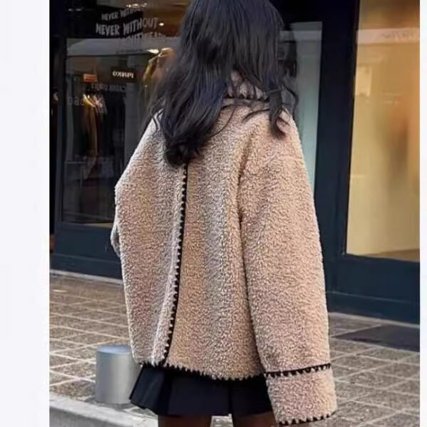 Plush Faux Fur Wool Jacket - Image 5