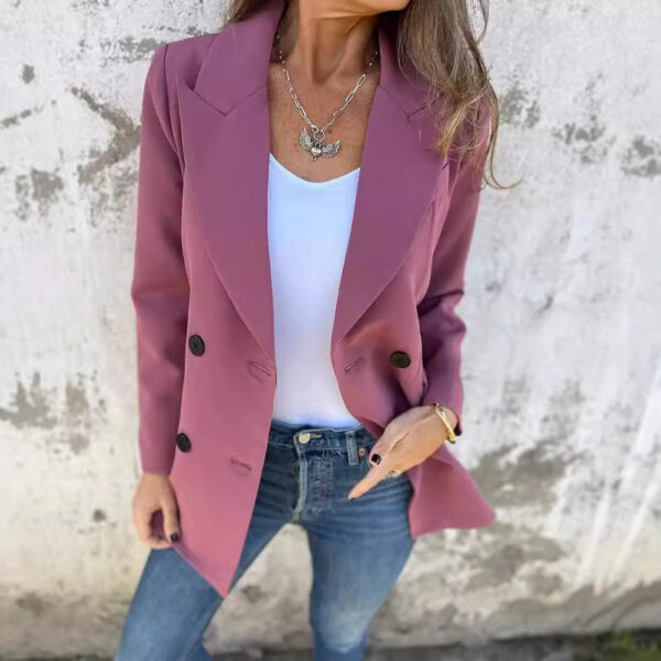 Urban Women's Fashion Lapel Long Sleeve Casual Jacket - Image 2